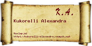 Kukorelli Alexandra névjegykártya