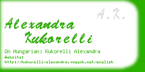 alexandra kukorelli business card